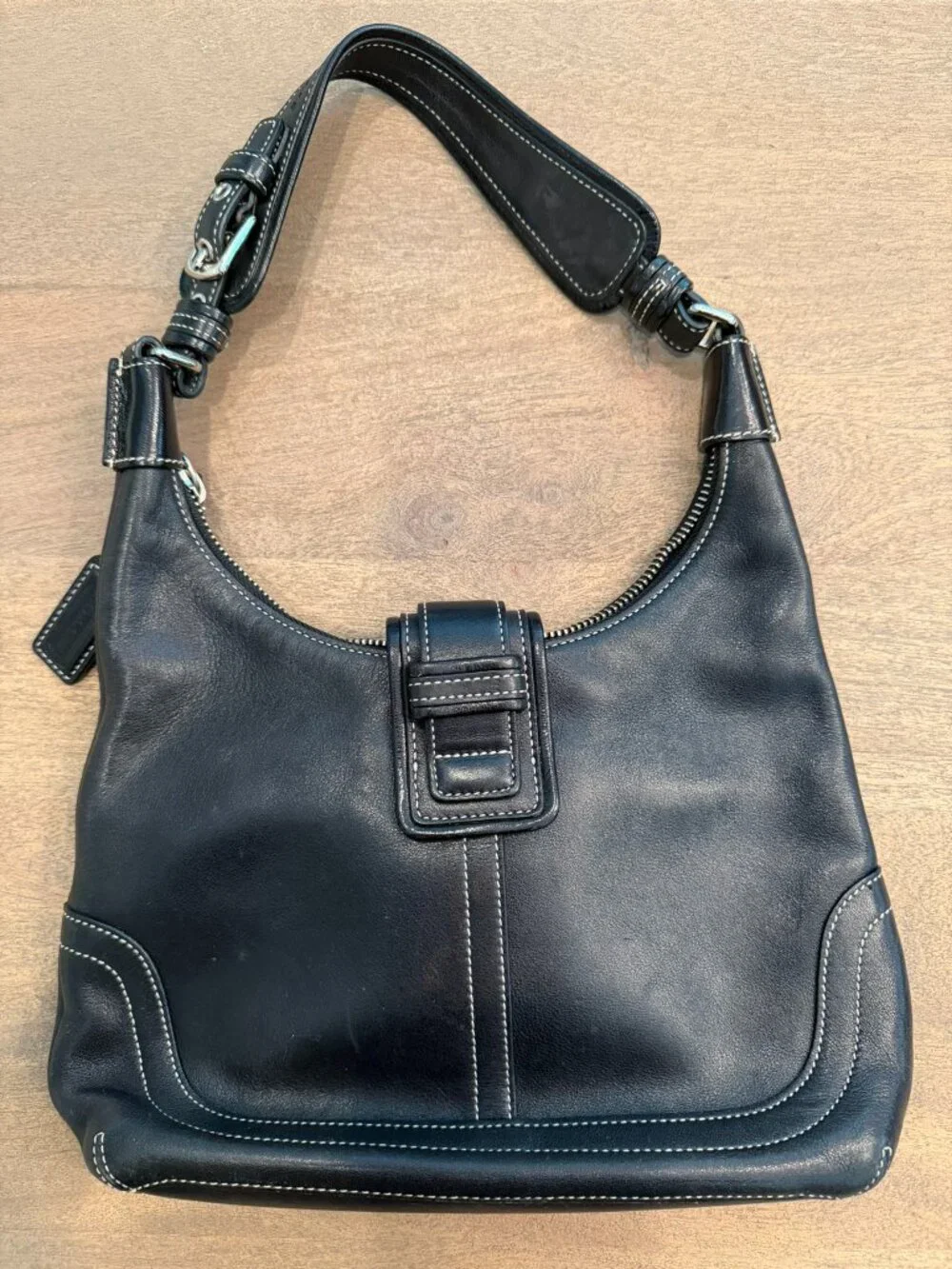 Vintage 2004 Coach 7462 Black Leather Hamptons Soho Hobo Bag – Y2K